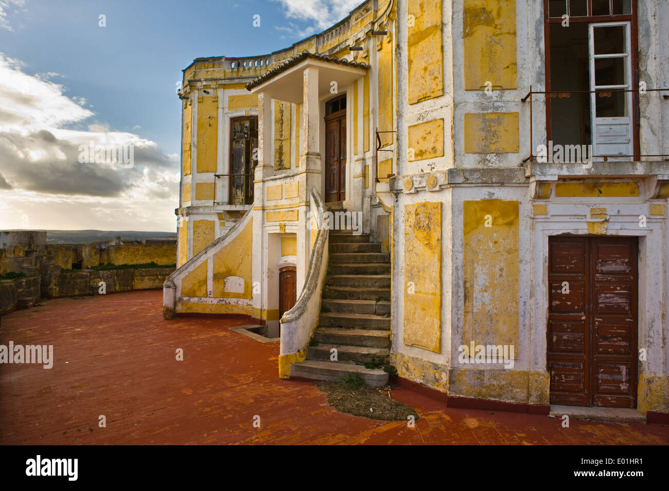 Vue de la forteresse de Nossa Senhora da Graça depuis le toit, Elvas, Portugal Banque D'Images Vue de la forteresse de Nossa Senhora da Graça depuis le toit, Elvas, Portugal Banque D'Images