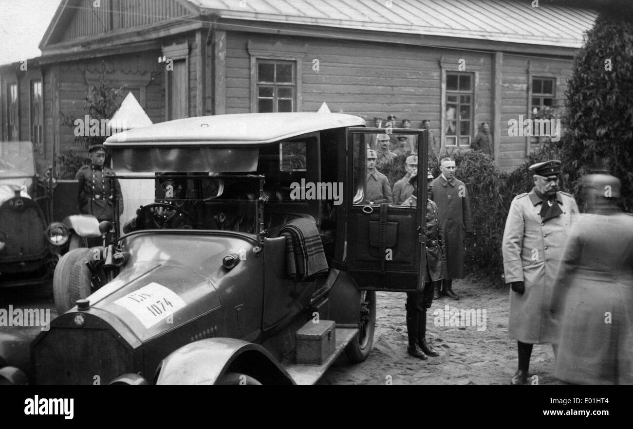 Paul von Hindenburg à Siauliai, 1916 Banque D'Images