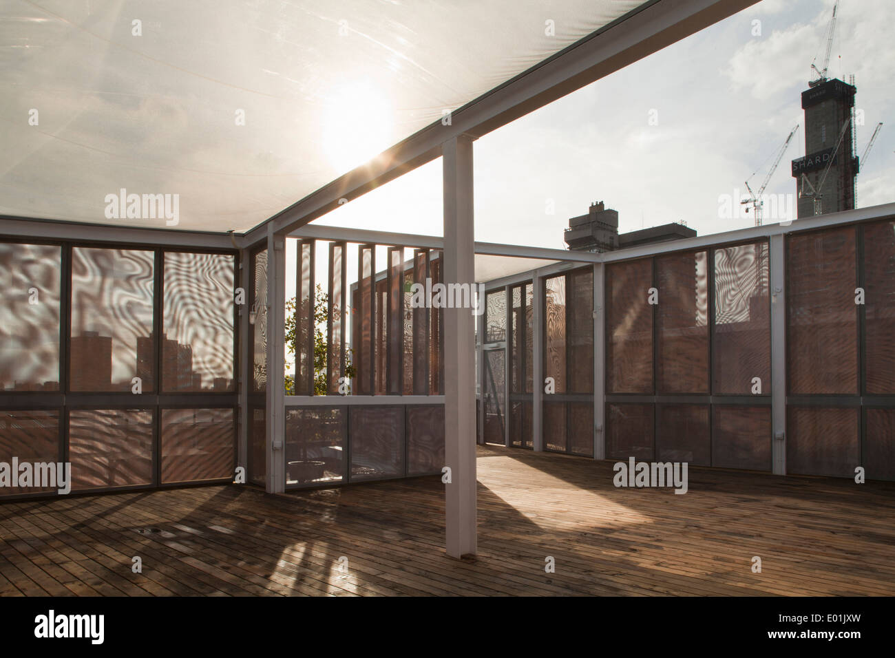 L'ETFE toit et l'espace d'exposition, Skyroom Banque D'Images