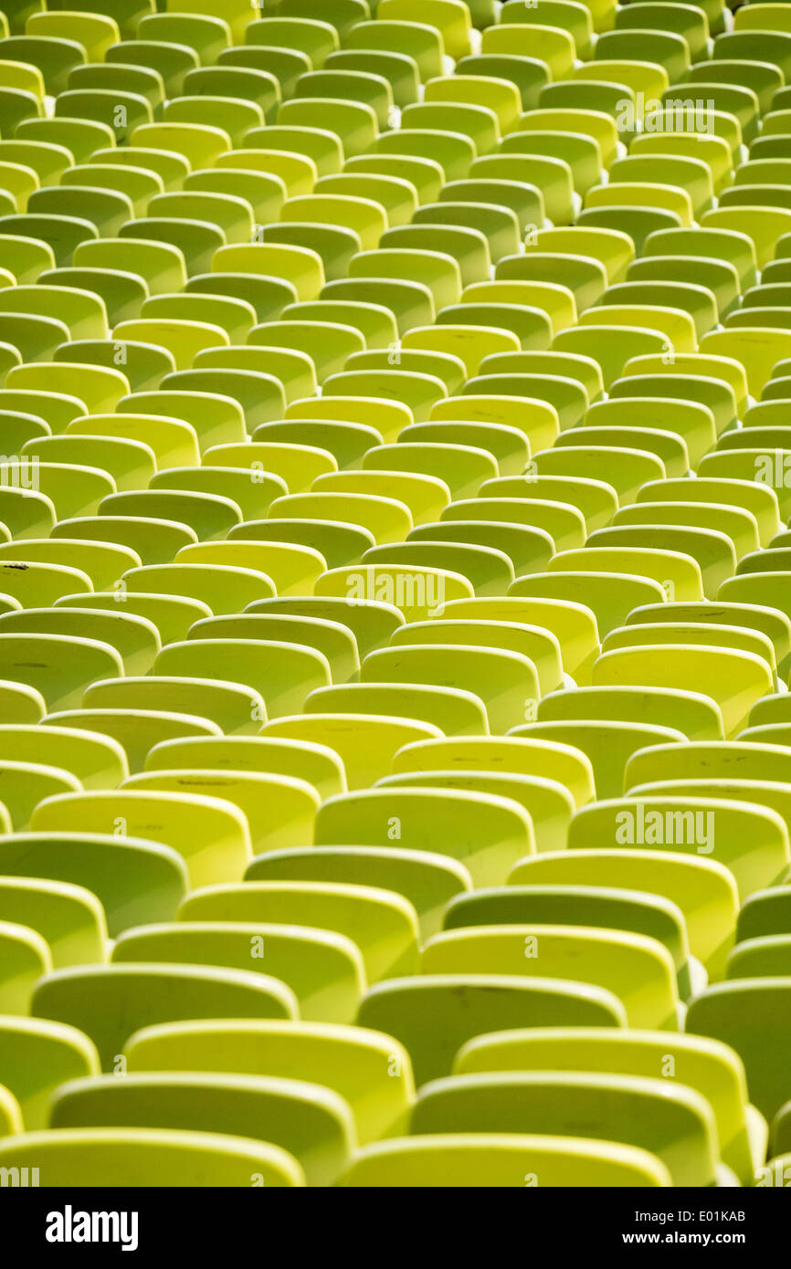 Détail de sièges vides au Stade olympique de Munich Allemagne Banque D'Images