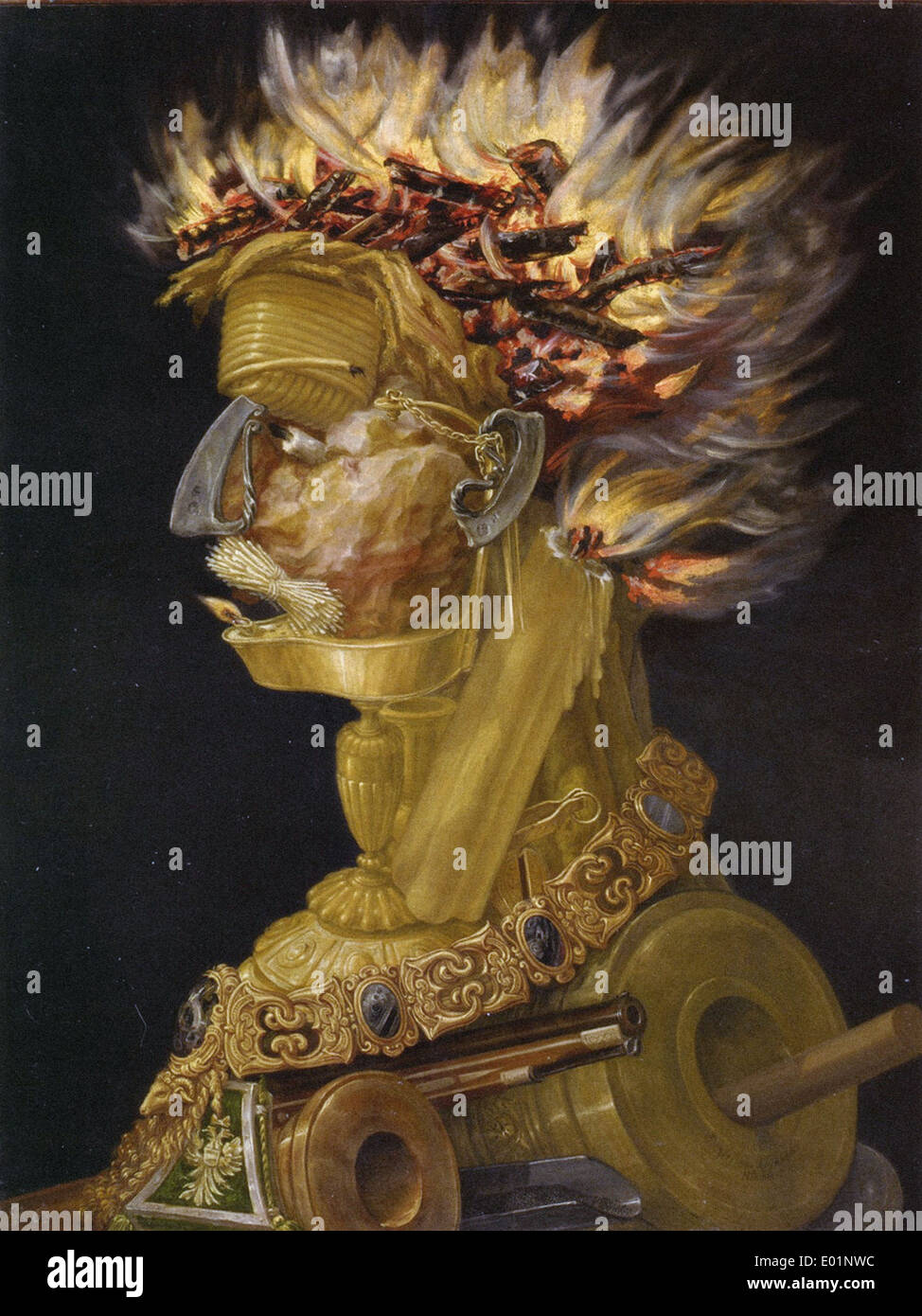 Giuseppe Arcimboldo l'incendie Banque D'Images