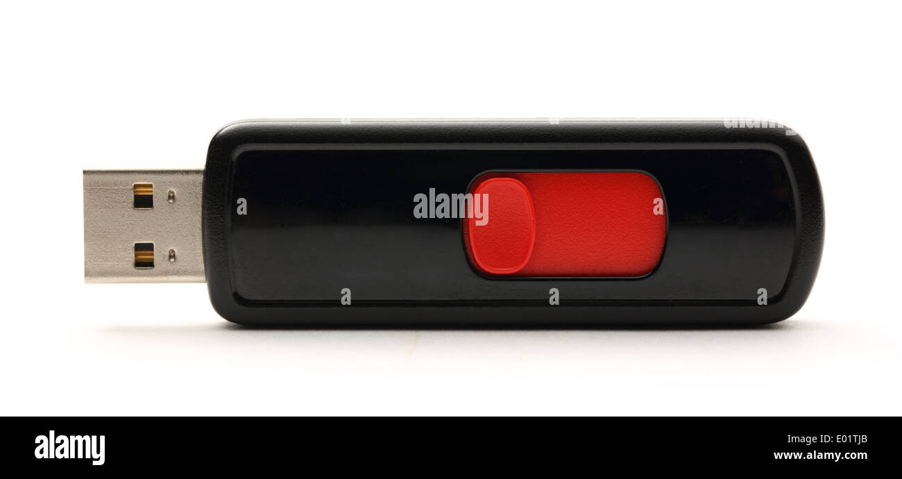 Lecteur flash USB sur le fond blanc Banque D'Images