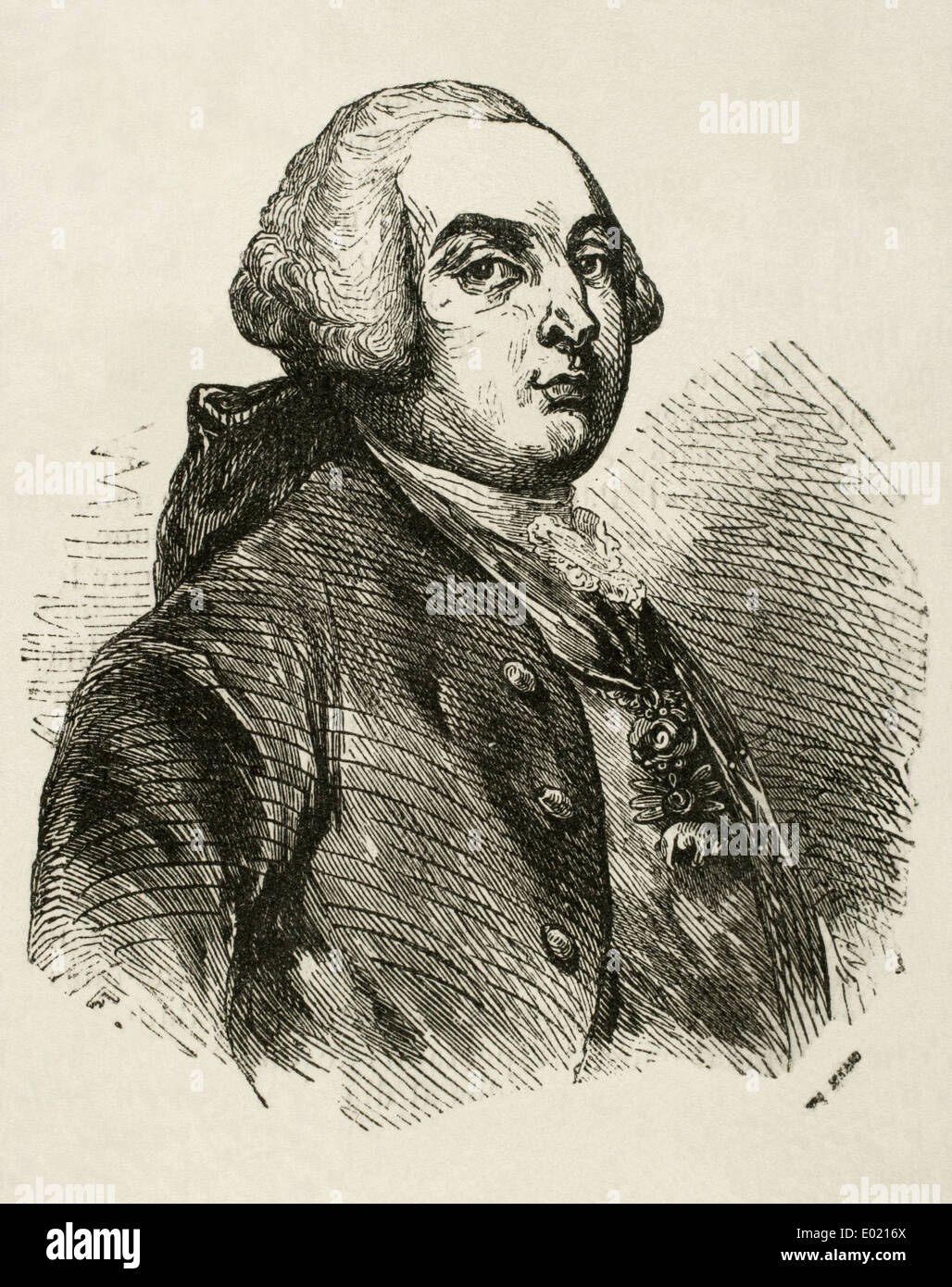 Louis XVI (1754-1793). Roi de France. La gravure. Banque D'Images