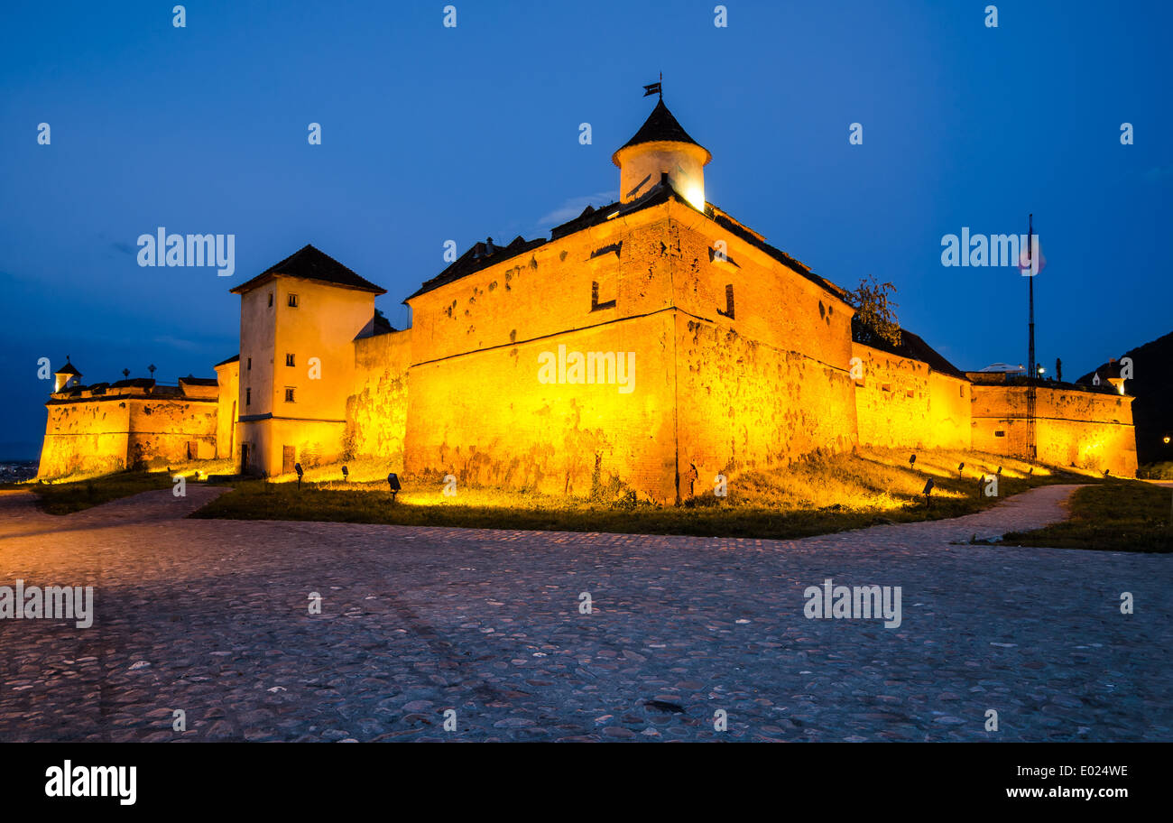 Brasov, Roumanie. Forteresse Médiéval datant de 1530, La Citadelle, monument saxon de Transylvanie. Banque D'Images