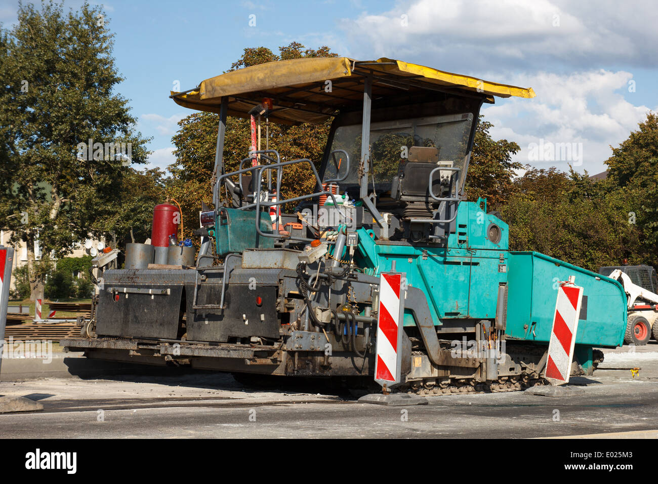 Machine d'asphalte pour pavage Banque D'Images