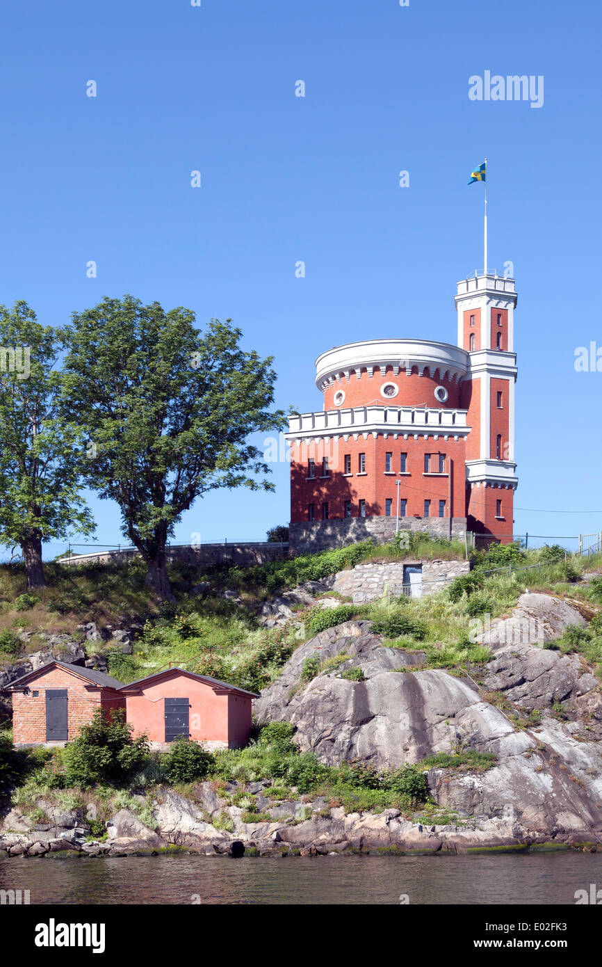 Kastellet, Citadel, fortification sur l'île de Kastellholmen, Stockholm, Suède Banque D'Images
