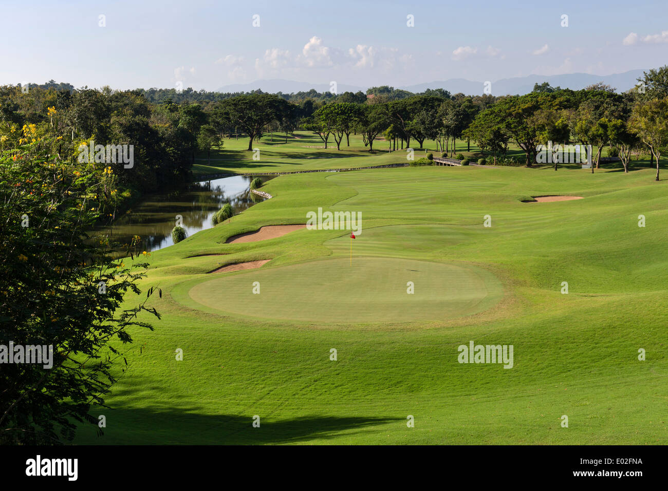 Le parcours de Golf de Santiburi, Chiang Rai, la province de Chiang Rai, dans le Nord de la Thaïlande, Thaïlande Banque D'Images
