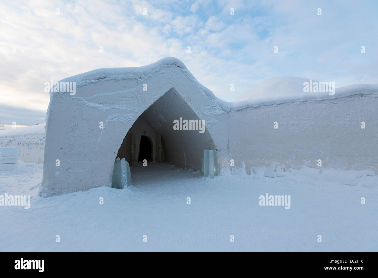 Hôtel de glace ou de neige, l'hôtel Sinettä, Laponie, Finlande Banque D'Images