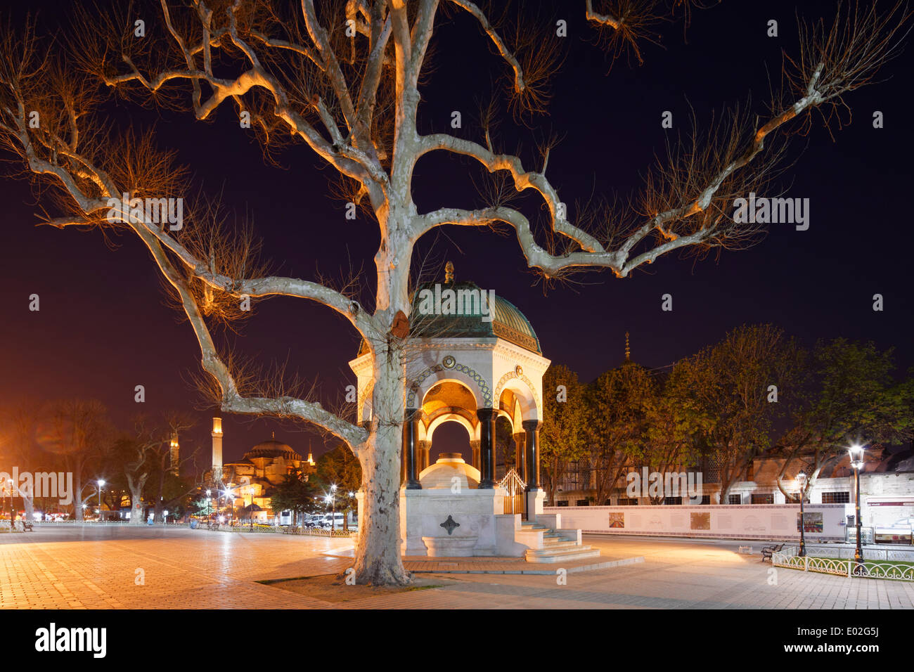 Kaiser Wilhelm Fontaine ou fontaine allemande, Alman Cesmesi, hippodrome, Sultanahmet, Istanbul, Turquie, du côté européen Banque D'Images