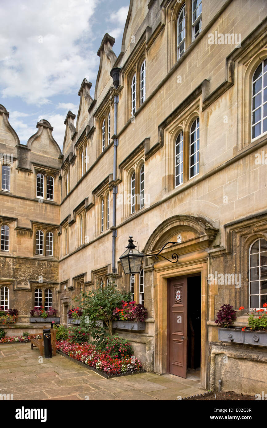 Jesus College d'Oxford, Oxford, Royaume-Uni. Architecte : N/A, 1571. Cour intérieure. Banque D'Images