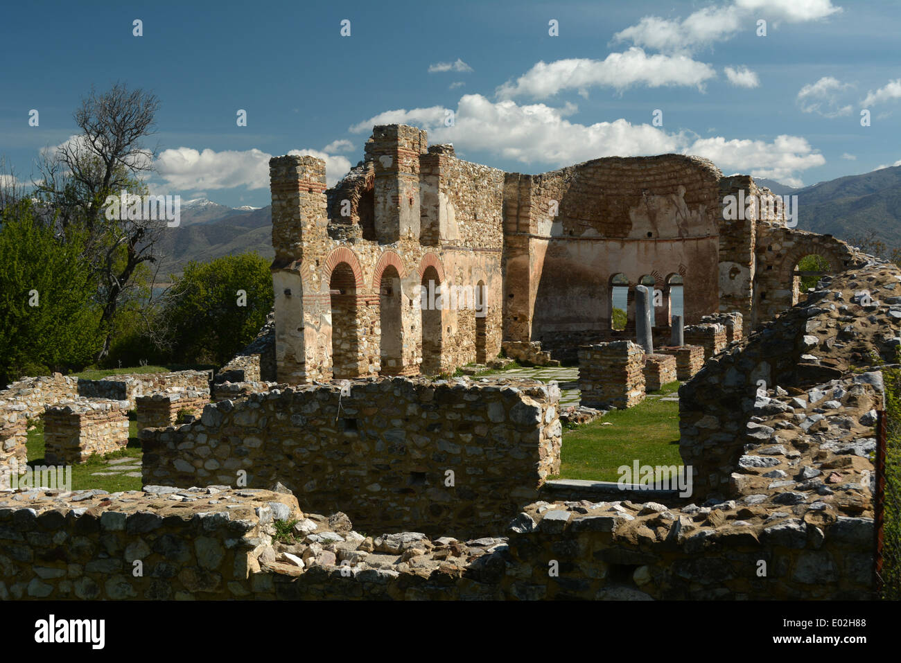 Agios Achilios Prespes basilique, Grèce Banque D'Images