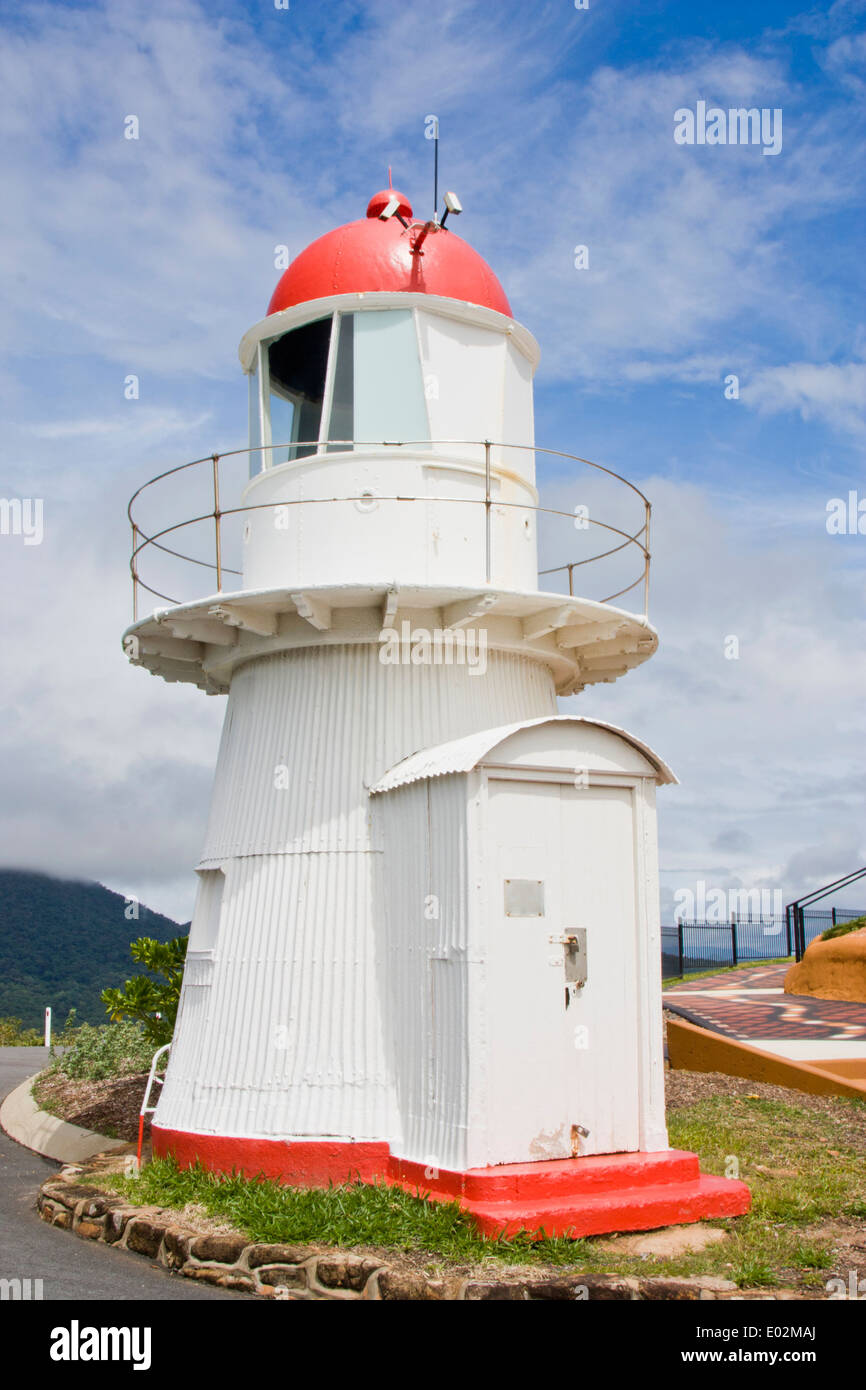 Vieux phare sur Cooktown haut de Grassy Hill Banque D'Images