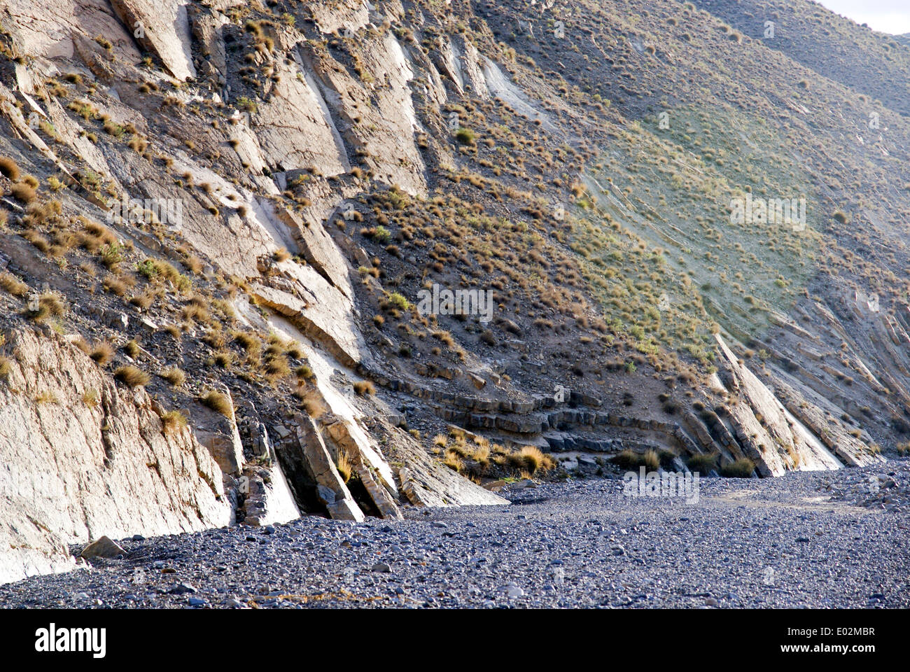 Géologie - faille de décrochement. Photographié au Maroc Banque D'Images