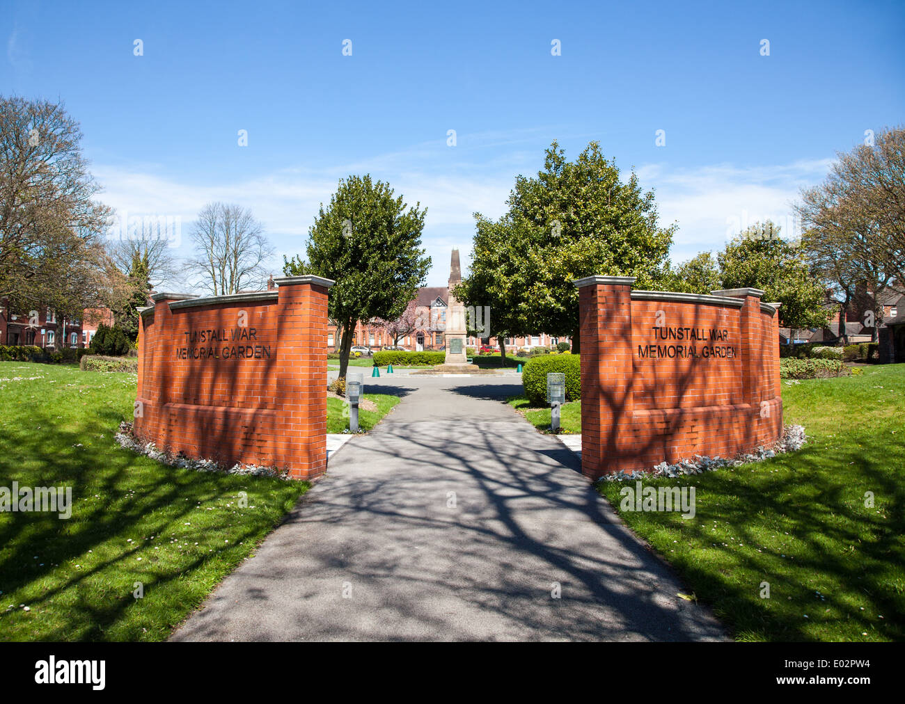 Tunstall War Memorial Garden Park, Stoke on Trent, Staffordshire, Angleterre, Royaume-Uni Banque D'Images