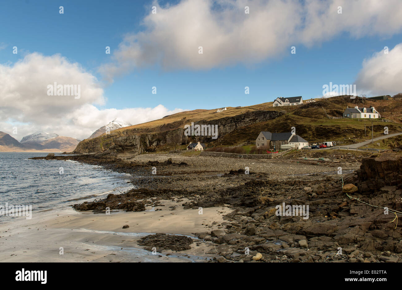 Elgol école du village sur l'île de Skye Loch Scavaig Hébrides intérieures de l'Écosse Banque D'Images