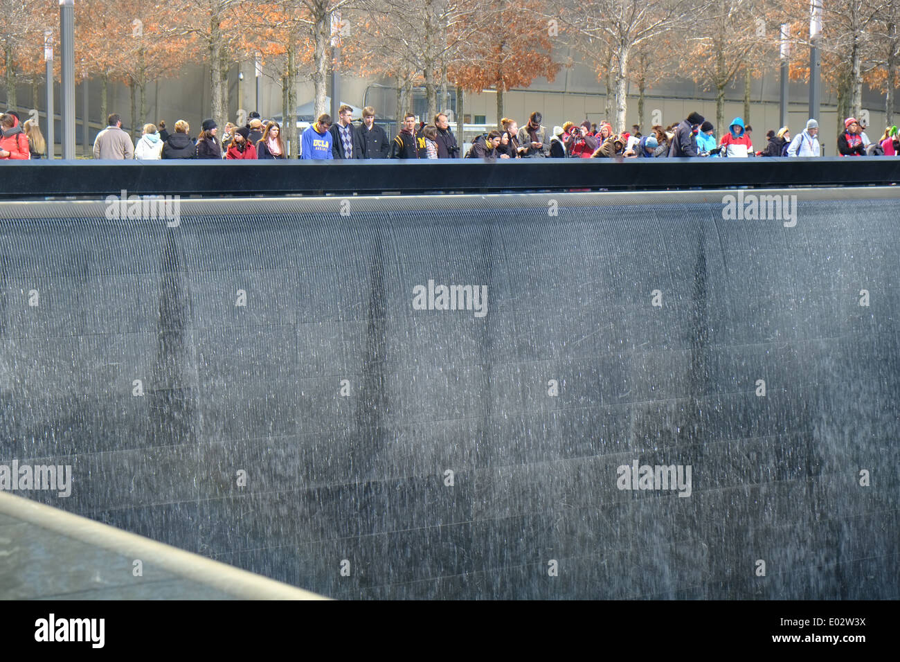 Le site du mémorial de ground zero le 11 septembre pour l'Organisation mondiale du commerce tours de New York, USA Banque D'Images