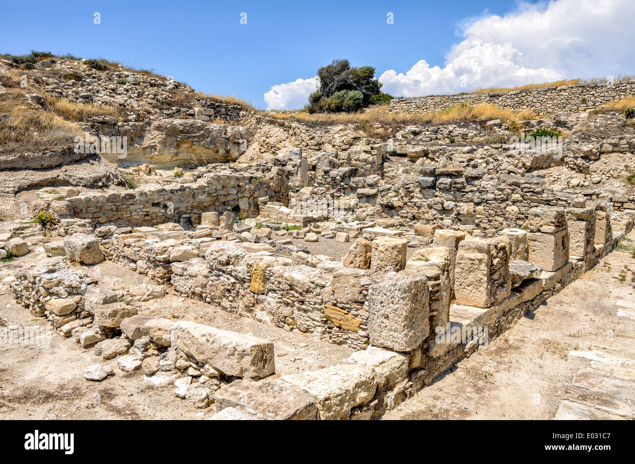 Ruines de l'ancienne ville de Kourion à Chypre Banque D'Images