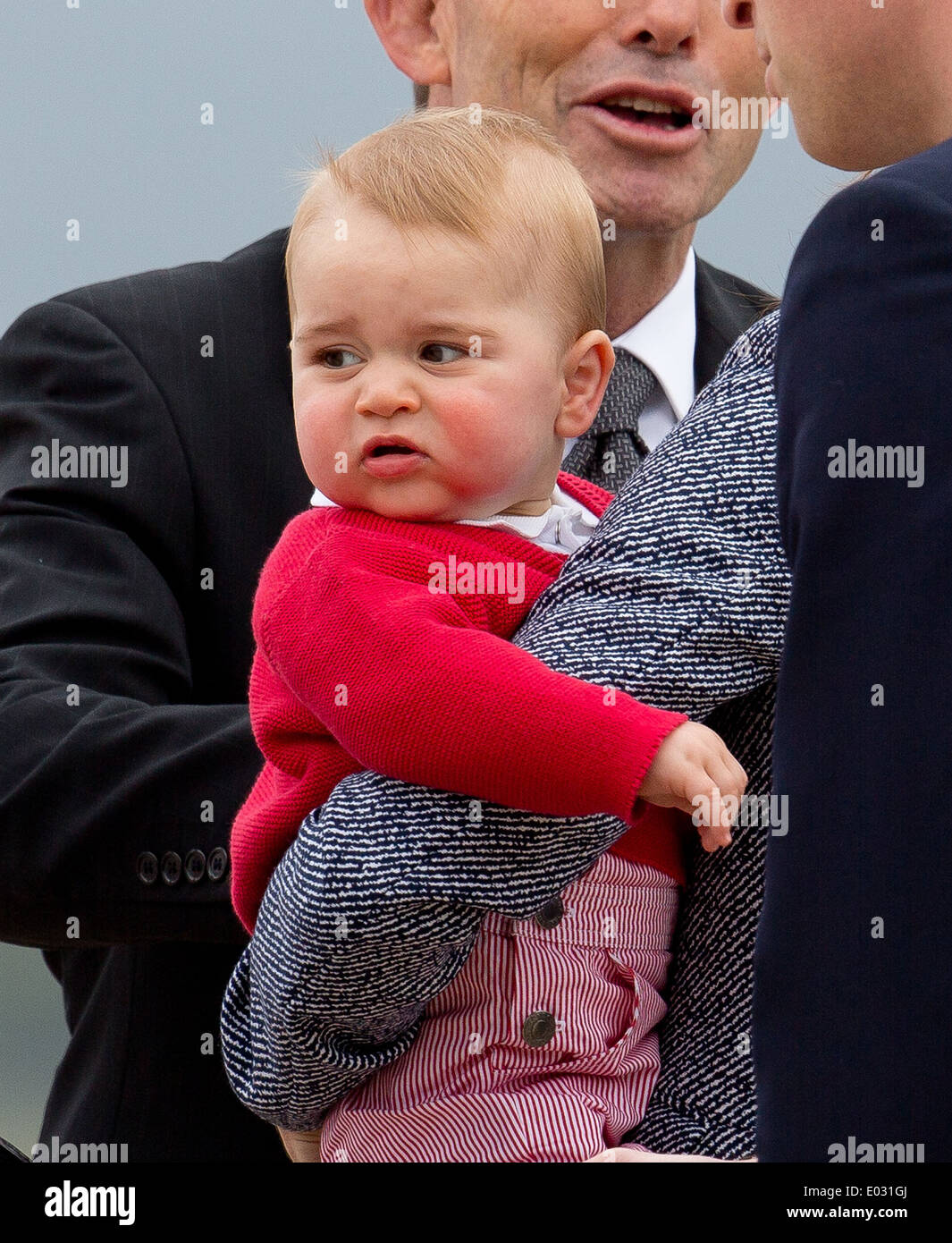 La Grande-Bretagne à Prince George pour sa première visite d'outre-mer en Nouvelle-Zélande et en Australie Banque D'Images