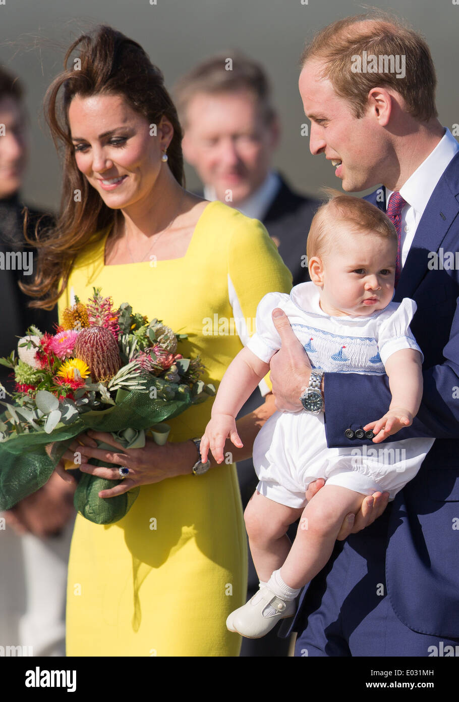 La Grande-Bretagne à Prince George pour sa première visite d'outre-mer en Nouvelle-Zélande et en Australie Banque D'Images