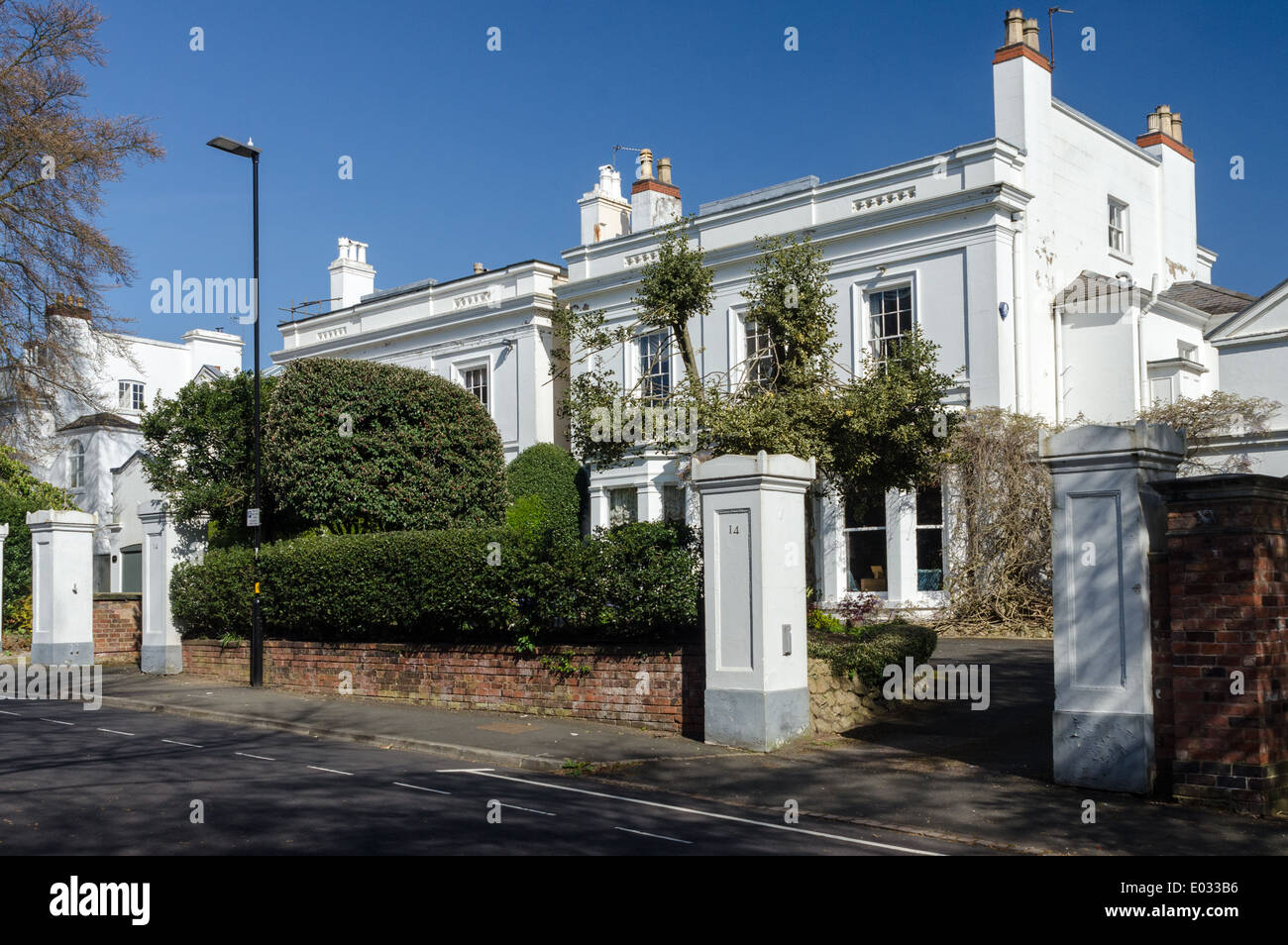 Grand Georgian House Carpenter Road, Edgbaston, Birmingham Banque D'Images