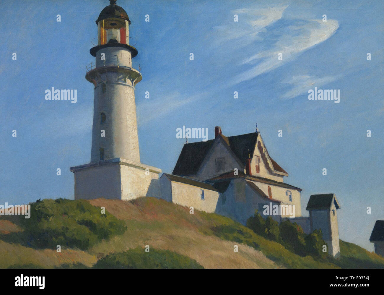 Edward Hopper le phare à deux feux Banque D'Images