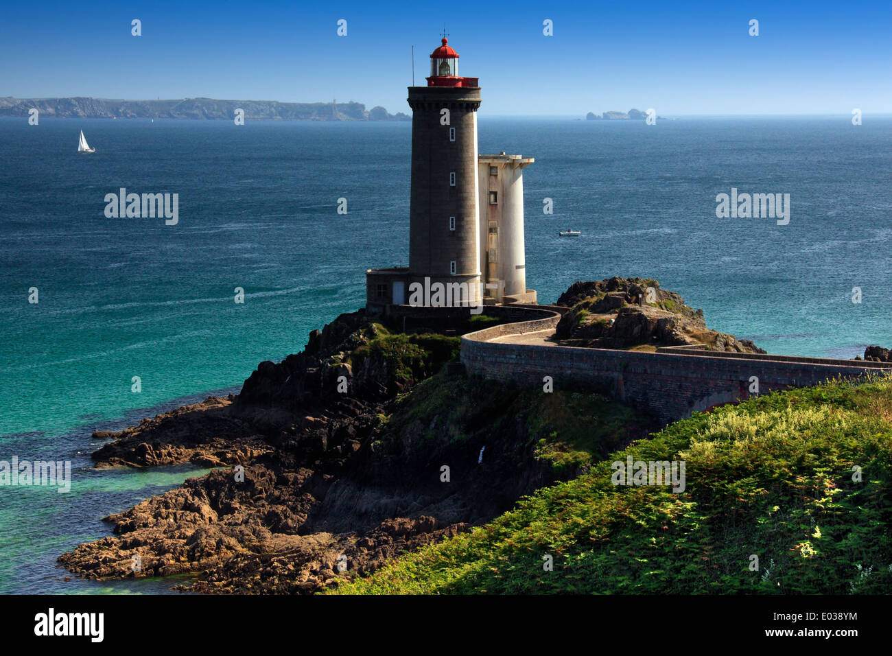 Photo de la Lighthouse Point sur minou, Bretagne, France Banque D'Images