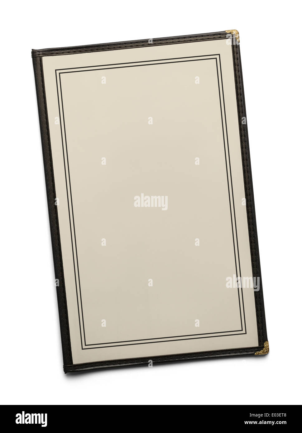 Restaurant Menu générique vierge Avec copie espace isolé sur fond blanc. Banque D'Images