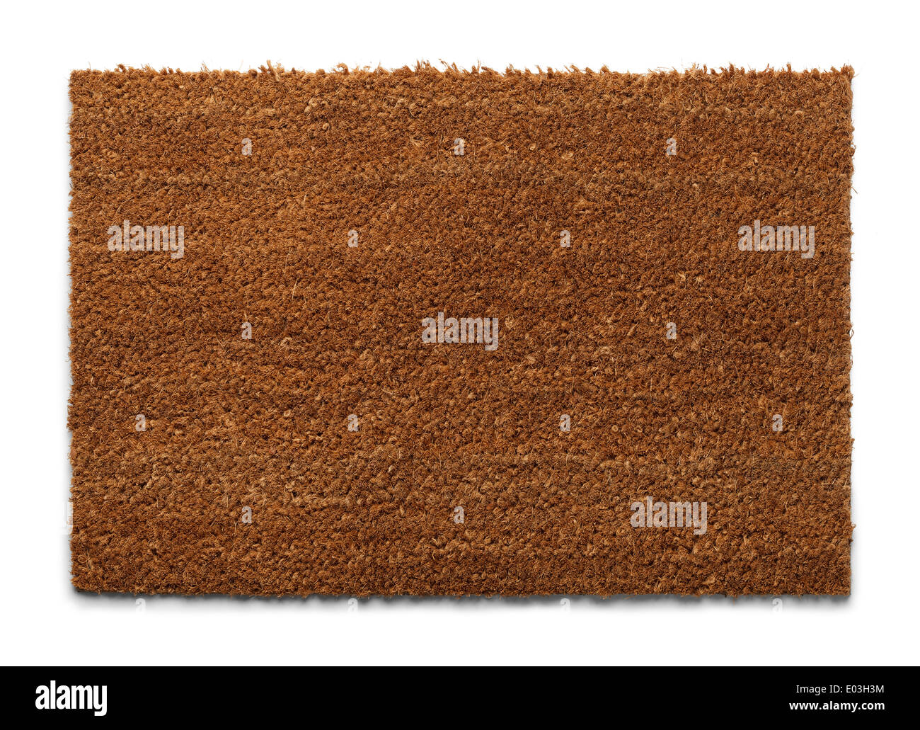 Fibre naturelle Tapis d'accueil avec copie Espace Isolatedon fond blanc. Banque D'Images