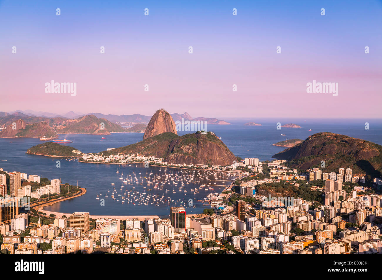 Coucher de soleil sur Rio de Janeiro, Brésil Banque D'Images