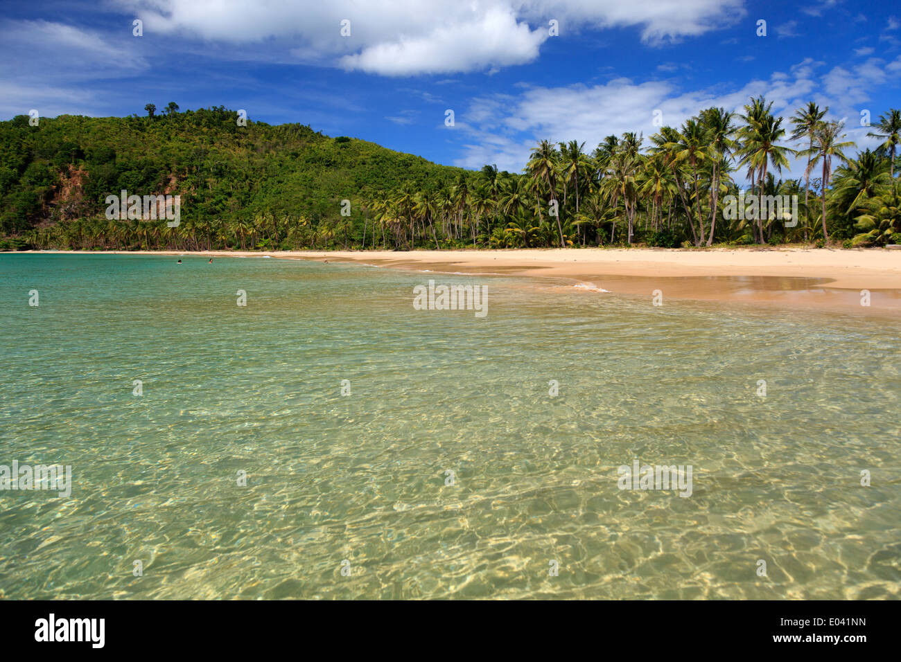 Philippines, Palawan, plage près de El Nido Banque D'Images