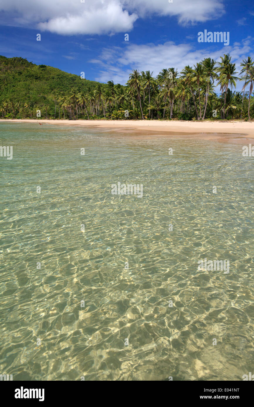 Philippines, Palawan, plage près de El Nido Banque D'Images