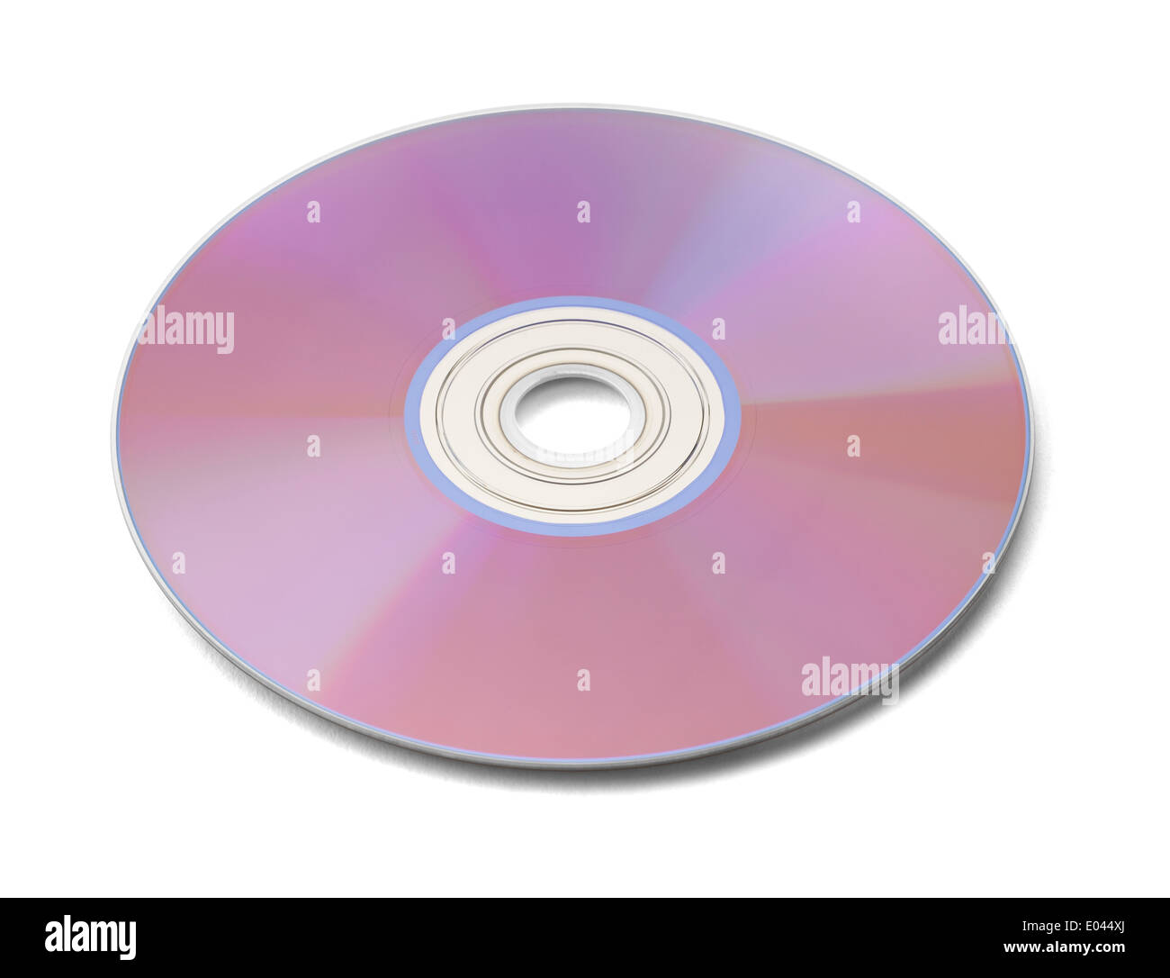 Vue côté dvd isolé sur fond blanc. Banque D'Images