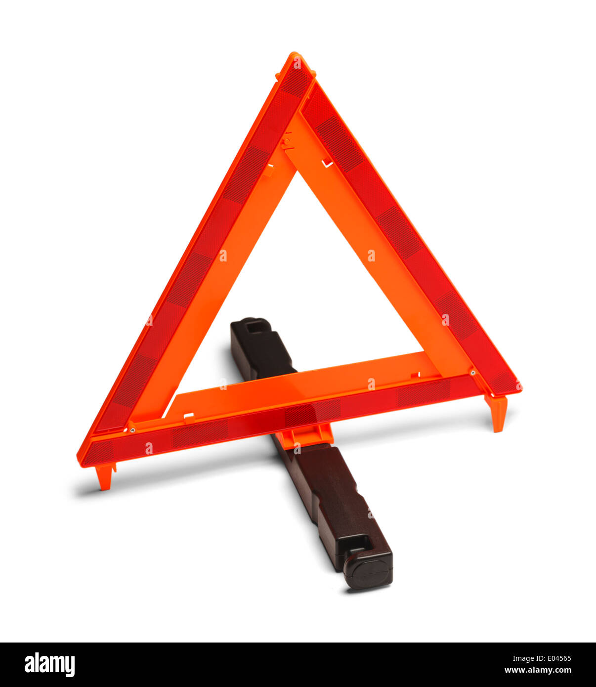 Réflecteur Triangle Signe de danger. Isolé sur fond blanc. Banque D'Images Réflecteur Triangle Signe de danger. Isolé sur fond blanc. Banque D'Images