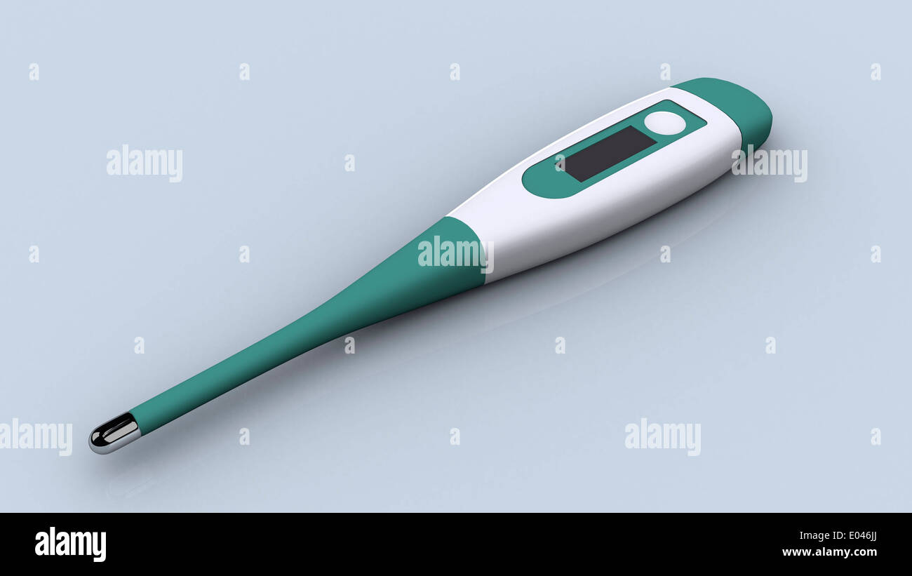 Image conceptuelle d'un thermomètre numérique. Banque D'Images