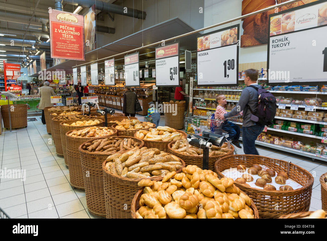 Ministère de boulangerie, Interspar, Metropole Zličín, Prague, République Tchèque Banque D'Images