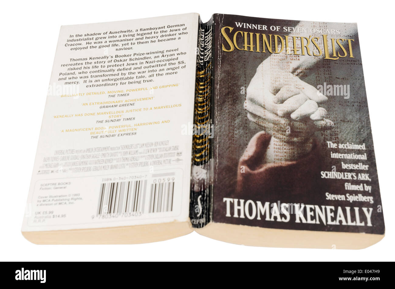 La Liste de Schindler de Thomas Keneally Banque D'Images