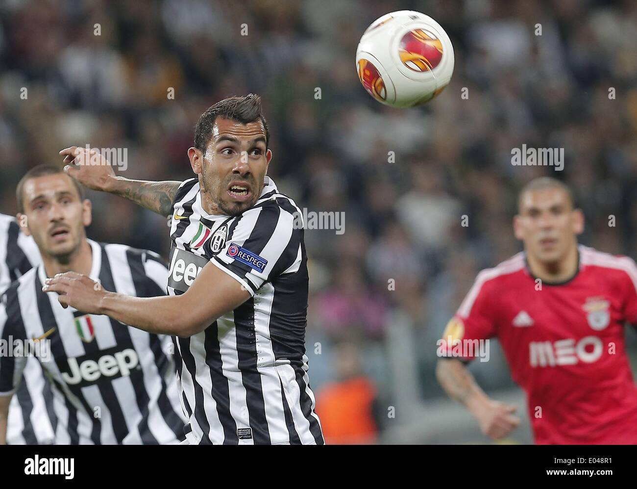 Turin, Italie. 01 mai, 2014. L'UEFA Europa League. 2e demi-finale de la jambe. La Juventus contre Benfica. Carlos Tevez Juventus : Action Crédit Plus Sport/Alamy Live News Banque D'Images