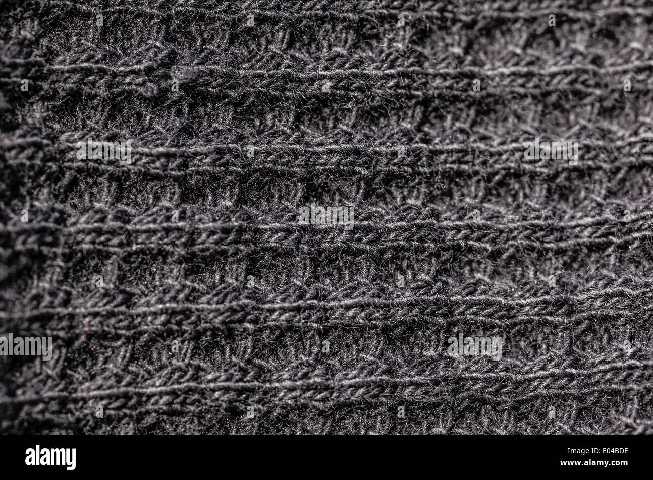 Plan macro sur un woolish tissu gris Banque D'Images