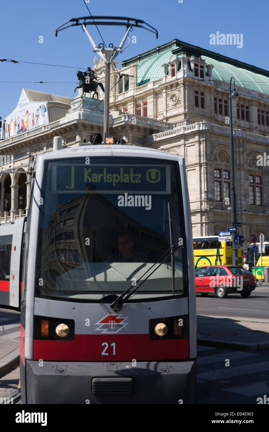 Niederflustraßenbahn, Wien, Österreich Banque D'Images