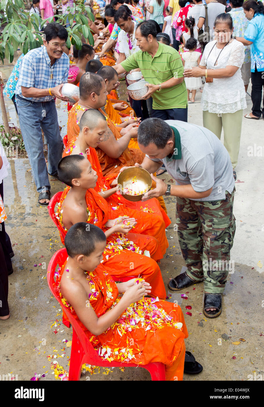 Le festival de Songkran Banque D'Images