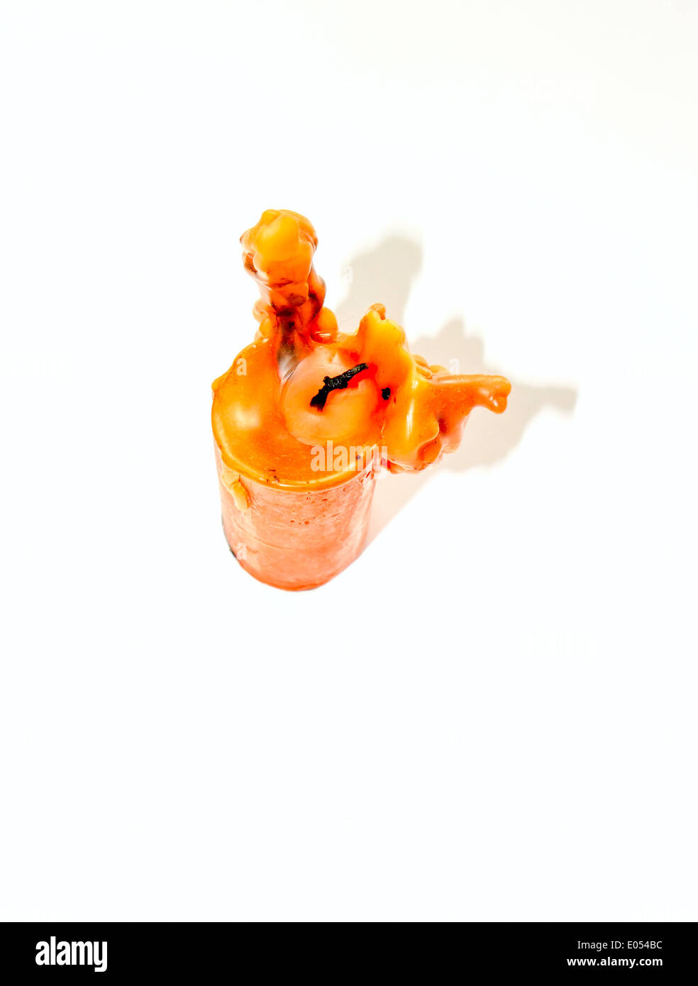 Vieille bougie. Banque D'Images