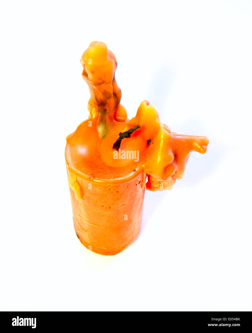 Vieille bougie. Banque D'Images