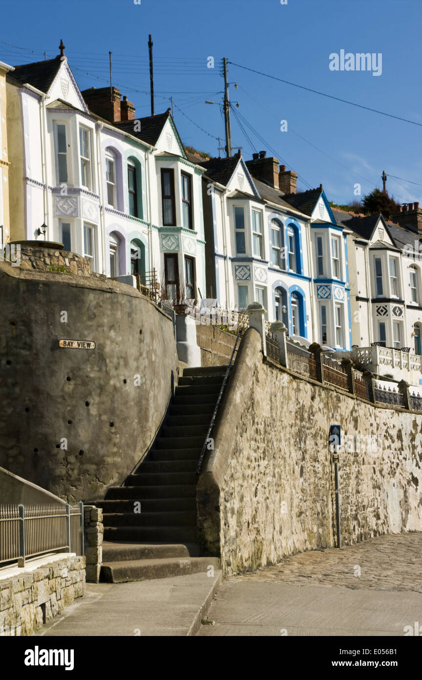 Des mesures pour le Bay View Terrace, Cornwall, Porthleven Banque D'Images Des mesures pour le Bay View Terrace, Cornwall, Porthleven Banque D'Images