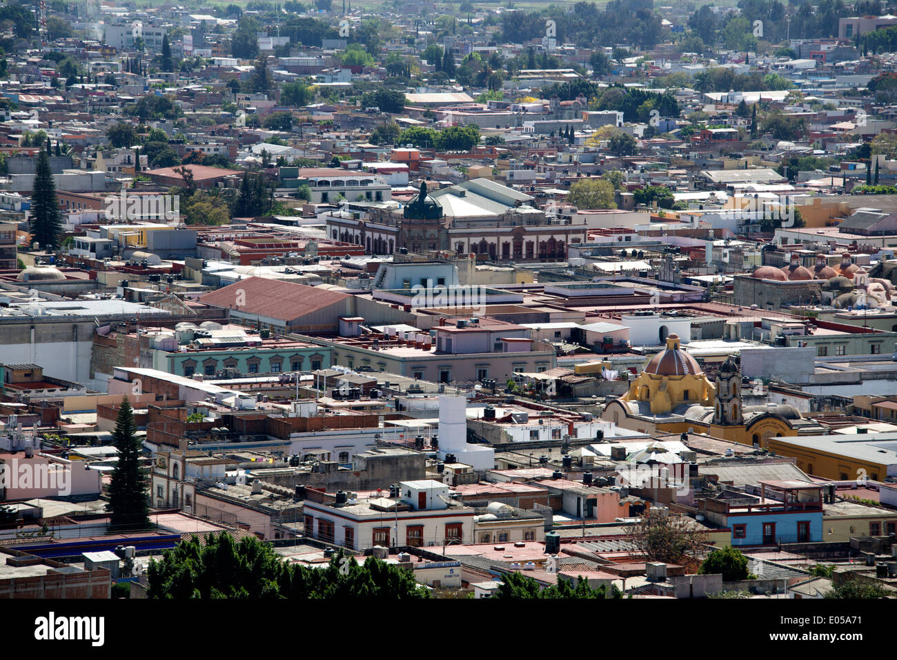 Vue aérienne de la ville d'Oaxaca au Mexique Banque D'Images