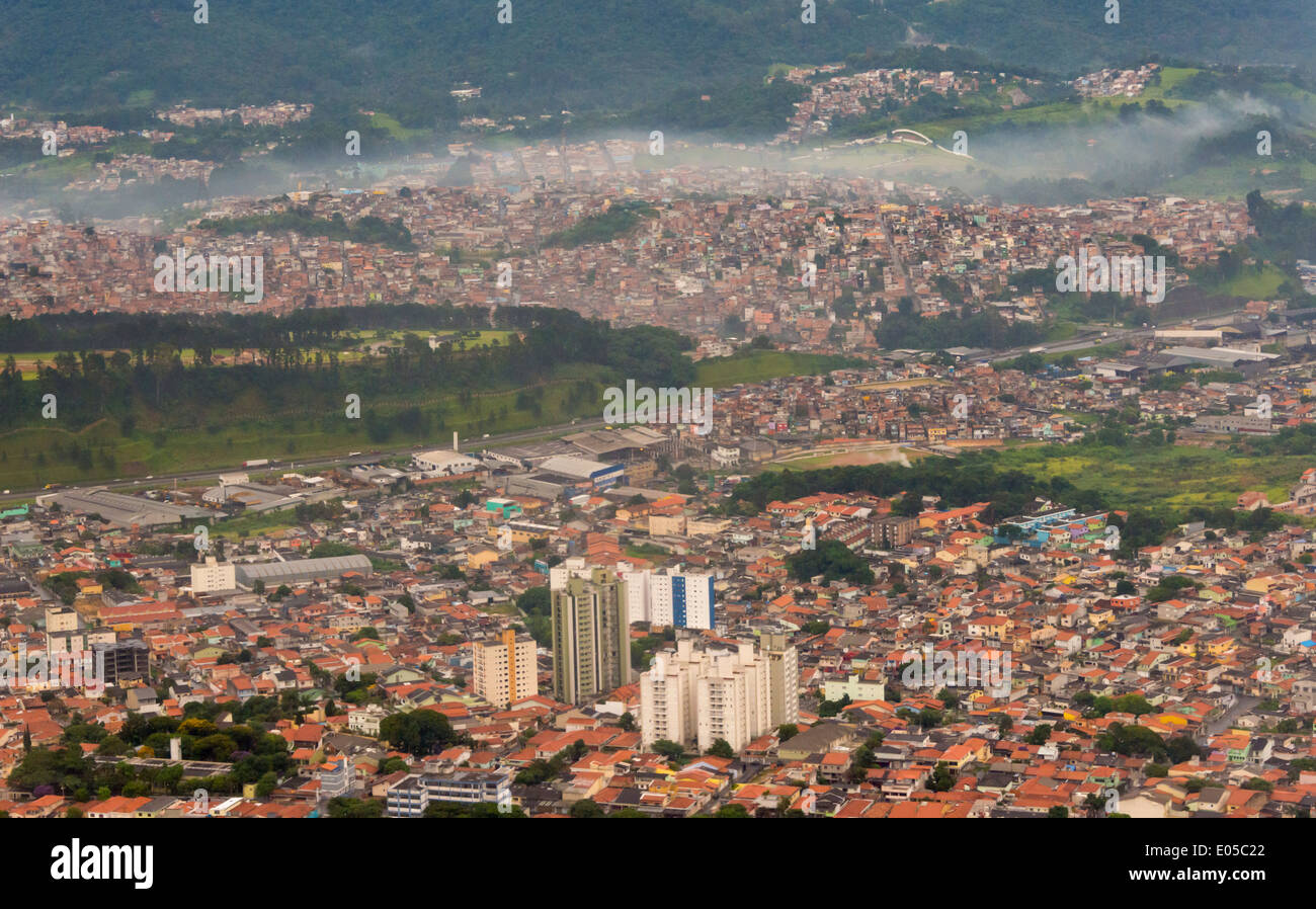 Vue aérienne de Sao Paulo, Brésil Banque D'Images