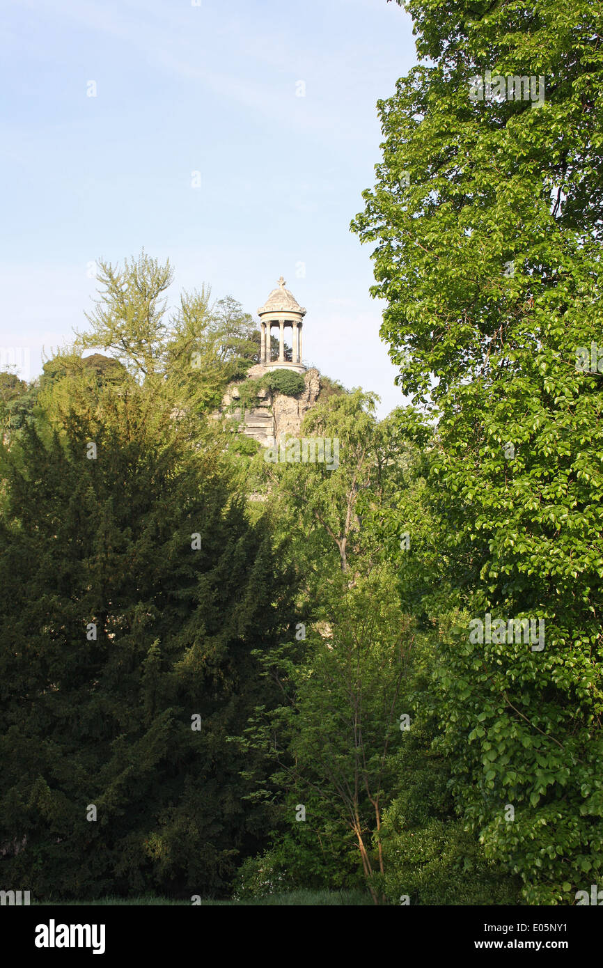 Parc des Buttes-Chaumont, Paris. Banque D'Images