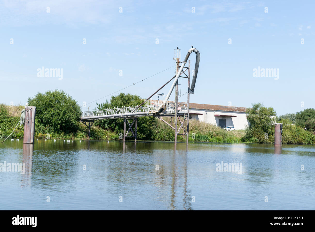 Redon où la Vilaine et le canal de Nantes à Brest. Banque D'Images