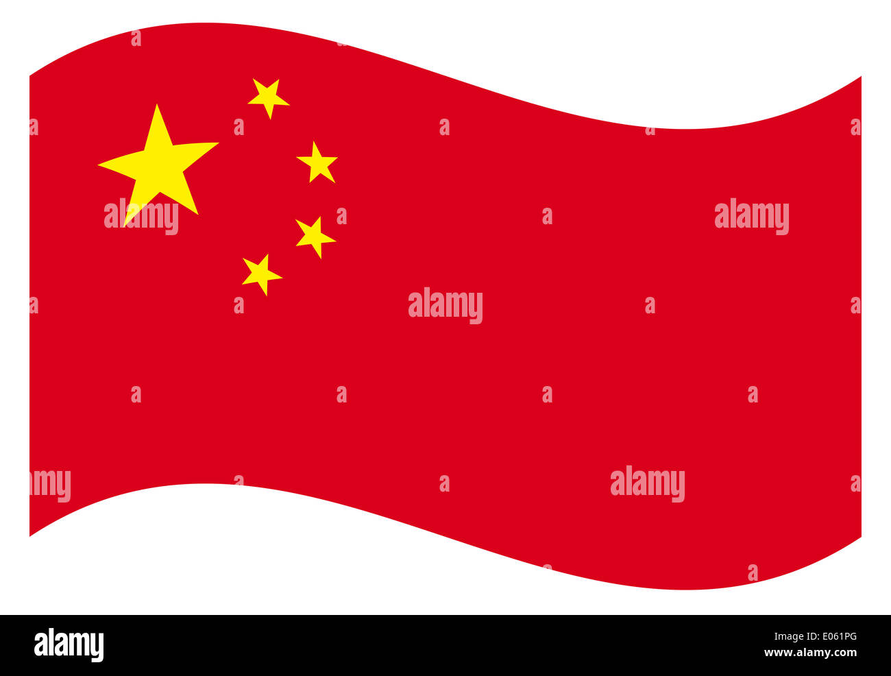 Drapeau du vecteur. Chine Banque D'Images