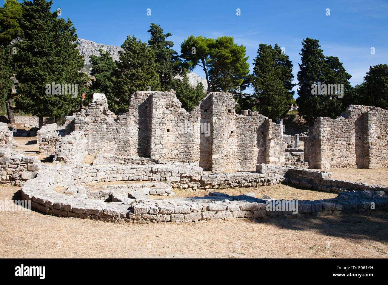 Zone archéologique, solin, Dalmatie, Croatie, Europe Banque D'Images
