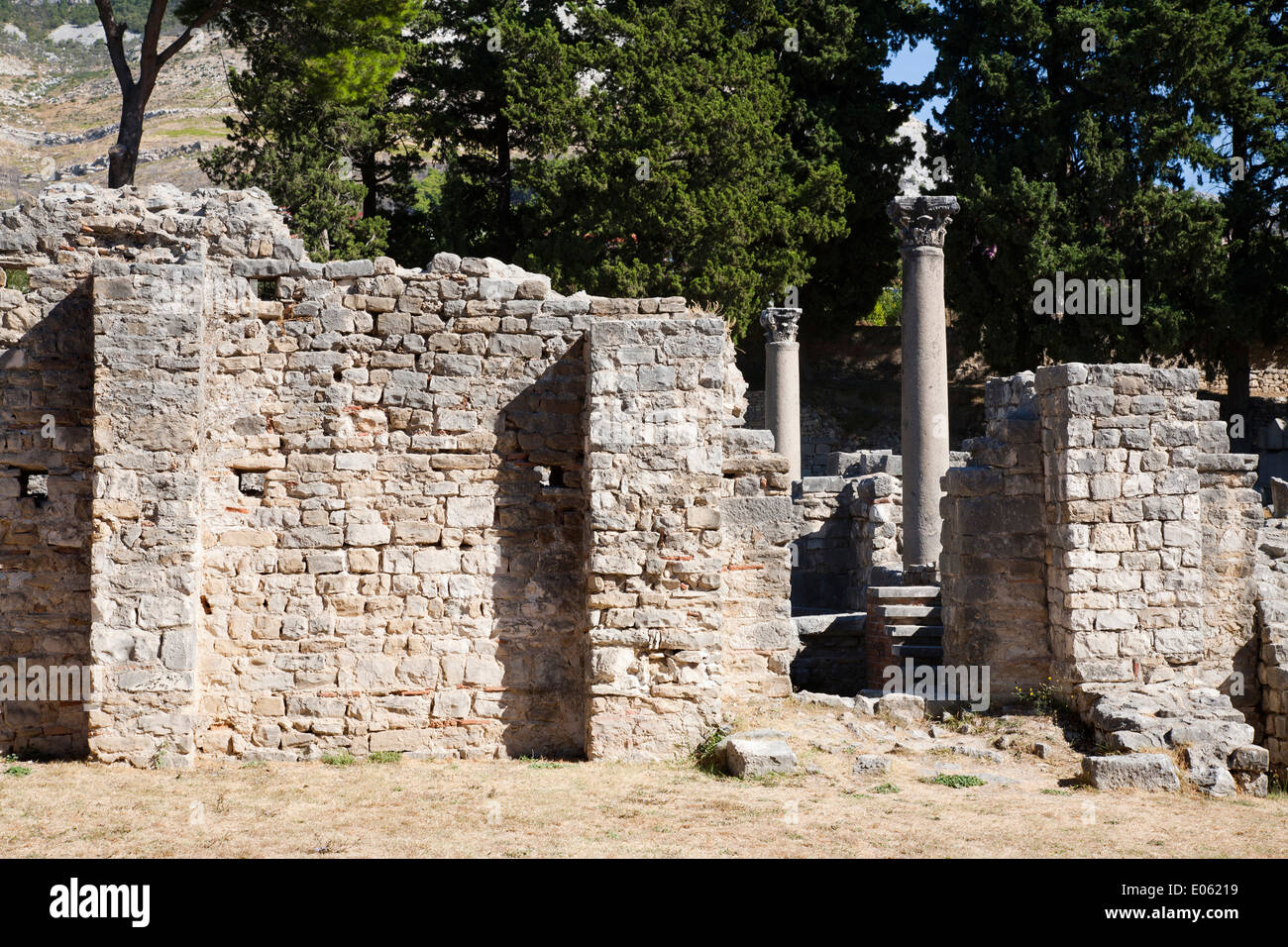 Zone archéologique, solin, Dalmatie, Croatie, Europe Banque D'Images
